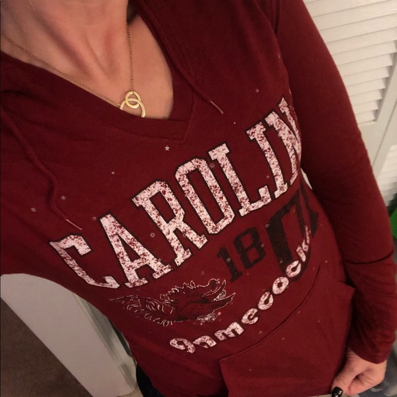 Gamecock Garnet Hooded long sleeve t shirt - Picture 6 of 6